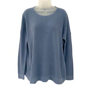Eileen Fisher Crew Neck Waffle Knit Sweater